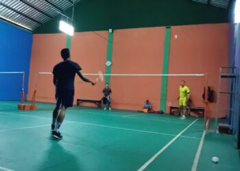 Kondisi salah satu lapangan badminton di Kota Bogor. (Foto: GOR J2 Badminton)